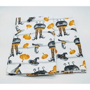 Halloween Hocus Pocus Halloween Kitchen Hand Towels Cotton Witch Legs Cauldron